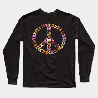 Love Peace Butterflies Costume Gift Long Sleeve T-Shirt